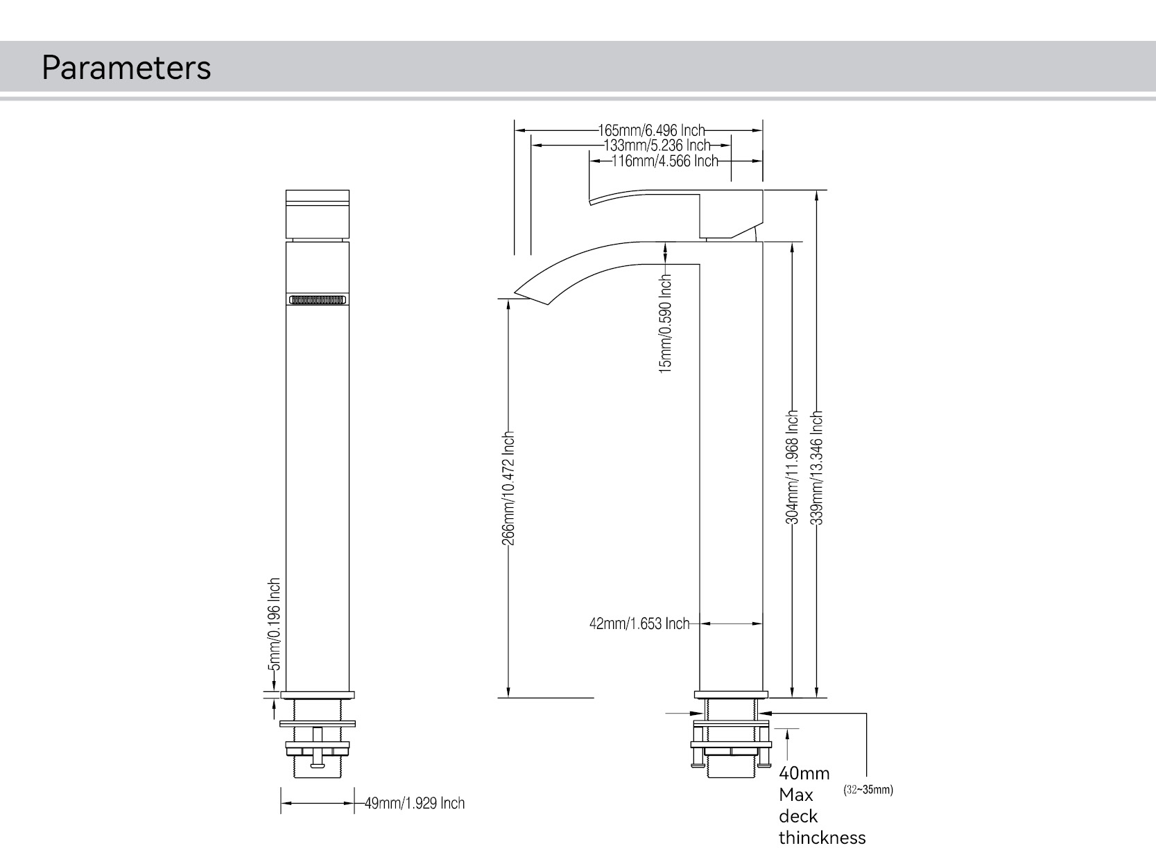 bathroom waterfall faucet Badezimmer-Wasserfallhahn