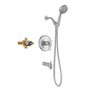 Samliyu 3-mode verdeckter Dusche mit Badewanne Ausstrich gebürstet Nickel SS02007-N2-GBN