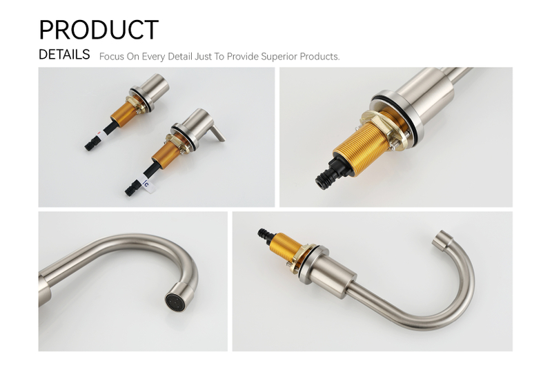 Cupc 3 Loch Wasserhahn 8 Zoll weit verbreiteter Stil für Badezimmer mit BF03015-K09-BN