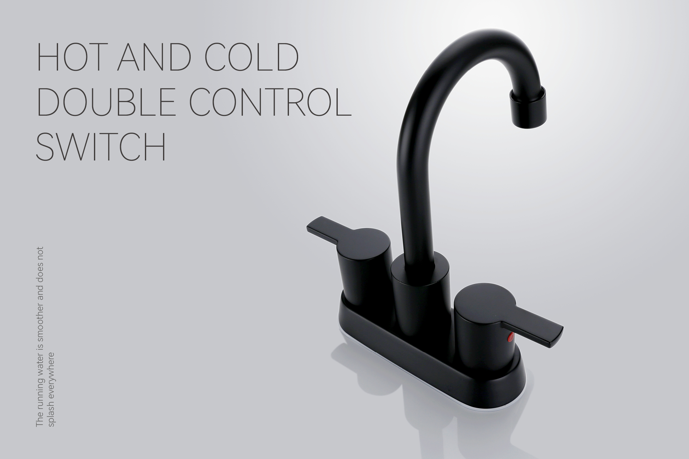 schwarzer Toilettenhahn