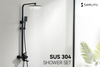 Samliyu Hochdruck 3-Mode Handheld Duschkopf mit Badewanne Badezimmer Luxus Regenmixer Duschsystem Komplett Combo Set SS01013-MB