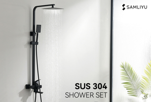 Samliyu Hochdruck 3-Mode Handheld Duschkopf mit Badewanne Badezimmer Luxus Regenmixer Duschsystem Komplett Combo Set SS01013-MB