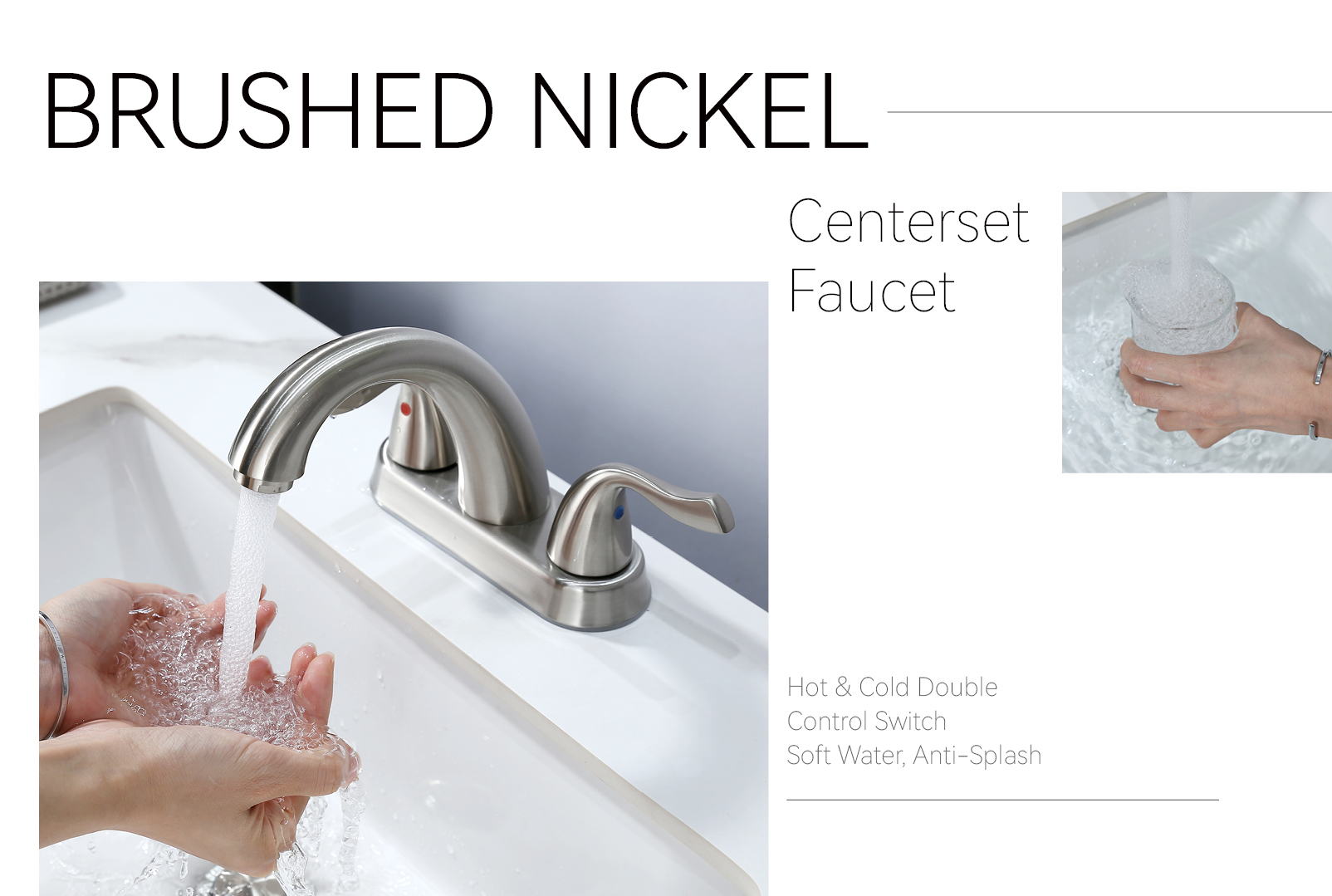 4-Zoll-Badezimmerarmatur