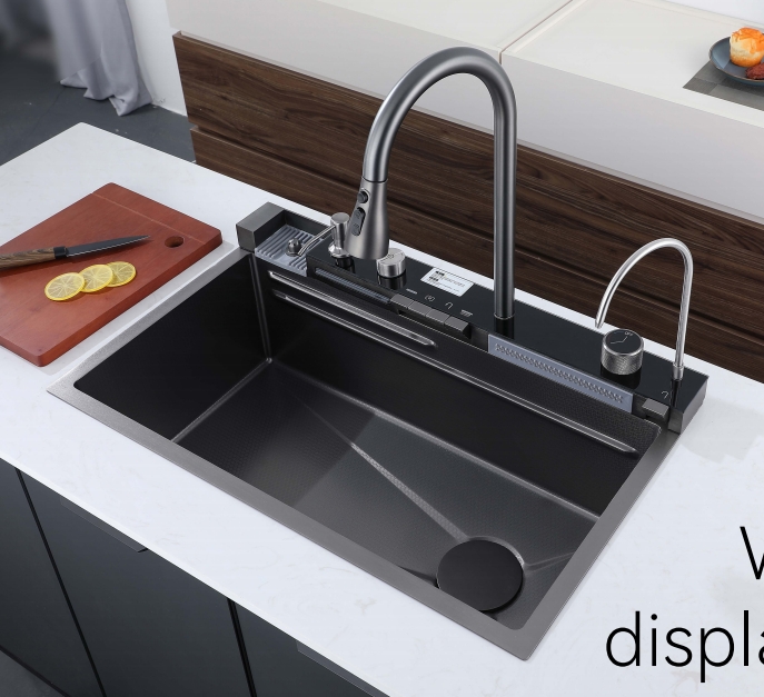 Integrierter fliegender Regenwasserfall-Waschbecken Workstation für Haushalt KF04003-BGM