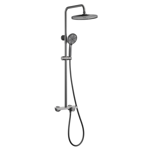 Samliyu grauer Hochdruck Handheld Duschkopf mit Badewanne Badezimmer Luxus Regenmixer Dusche Komplett Combo Set SS03015-N1