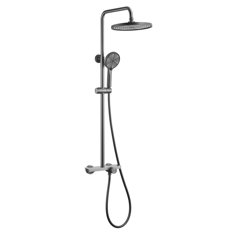 Samliyu grauer Hochdruck Handheld Duschkopf mit Badewanne Badezimmer Luxus Regenmixer Dusche Komplett Combo Set SS03015-N1