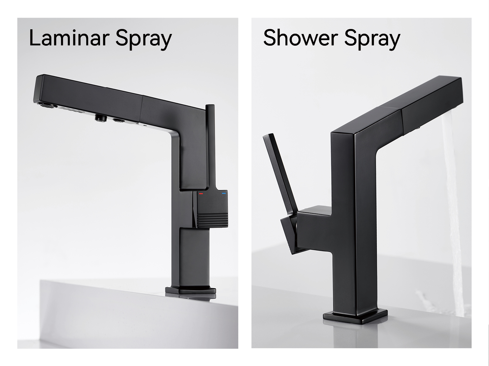 Badezimmerhahn mit einem Griff