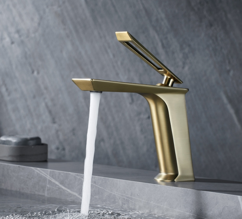 Alle Messingbadezimmer-Wasserhahn New Fashion Design Single Griff Wasserband BF01023-BG