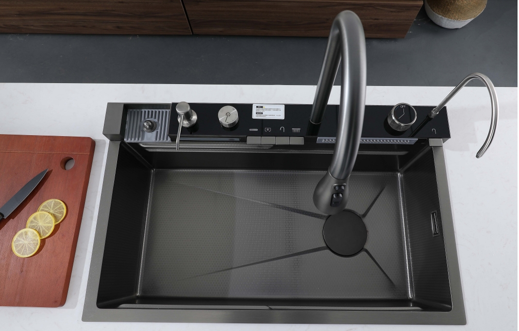 Integrierter fliegender Regenwasserfall-Waschbecken Workstation für Haushalt KF04003-BGM