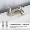 Schlaues Doppelgriff Doppel -Loch -Zentrenset Toilette Wasserhahn Badezimmer 4 Zoll Becken Wasserhahn