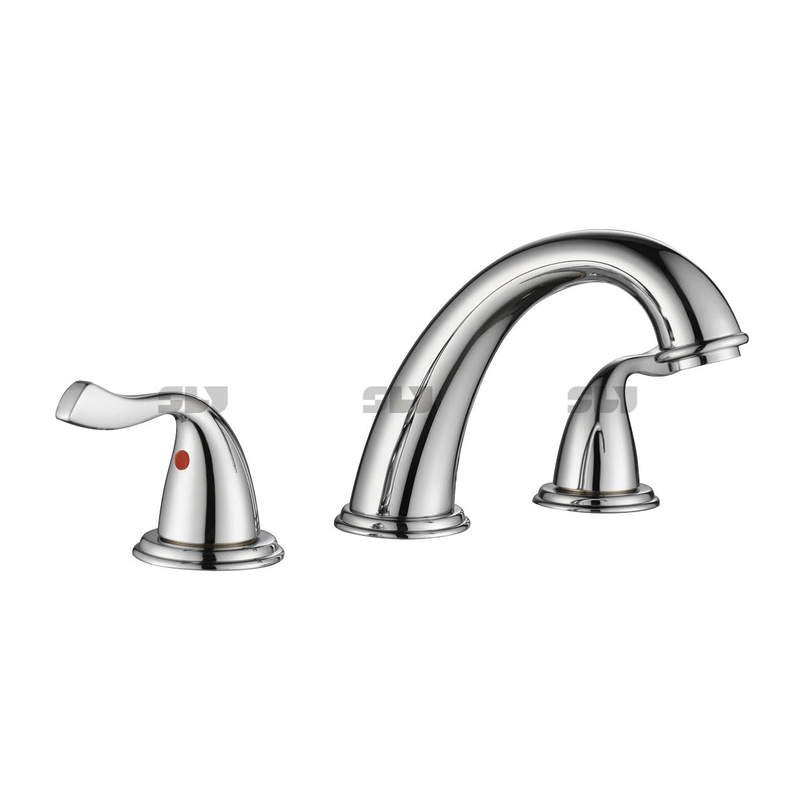 Schlauer Doppelgriff 3 Lochbecken Wasserhahn für Badezimmer