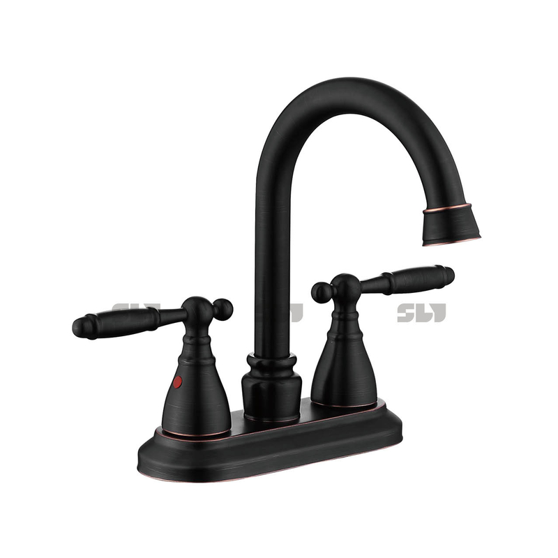 SLY High Arc Badezimmer Waschbecken Centerset Wasserhahn Deck montierter Wasserhahn Badezimmer Wasserhahn 