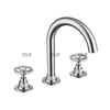 SLY Waschtischmischer Wasserhahn Waschtischmischer Wasserhahn Weit verbreitet Chrom Waschbecken Doppelgriff Wasserhähne 