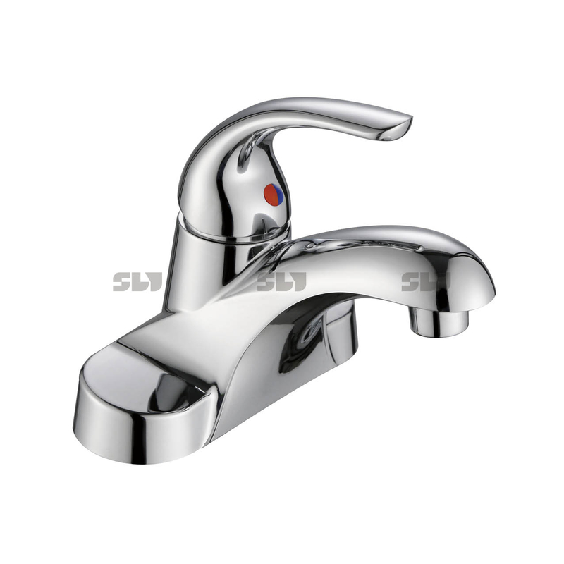 SLY Waschbecken Badezimmer heiß kalt Gesicht Becken Luxus Chrom Messing Wasserhahn 4 Zoll Badezimmer Wasserhahn
