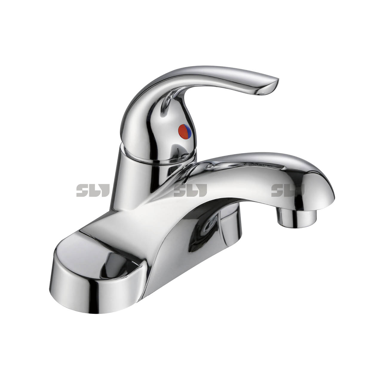 SLY Waschbecken Badezimmer heiß kalt Gesicht Becken Luxus Chrom Messing Wasserhahn 4 Zoll Badezimmer Wasserhahn