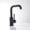 SLY Messing-Silber-Schwarz-Wasserhahn, Einhand-Badezimmerarmaturen, Waschtischmischer