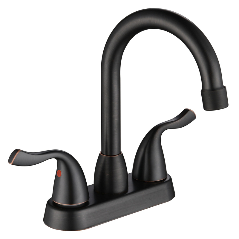 Sly Hot verkauft doppelköpfige Griffarmäuren Badarmaturen 4 Zoll Centerset Wasserhahn