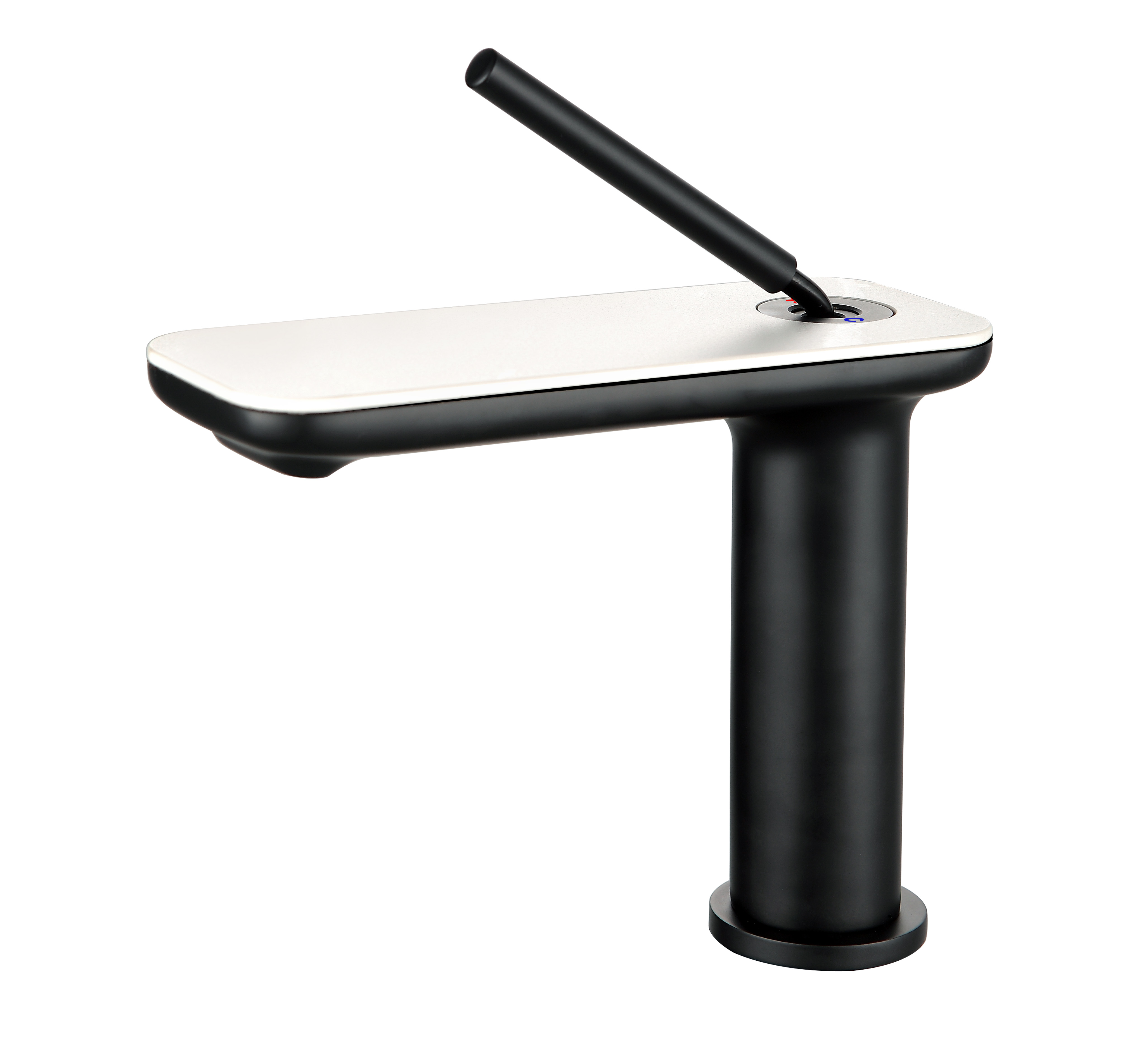 Sly Messing Titanium Gold Eingriff eins Loch moderner Waschbecken Wasserhahn