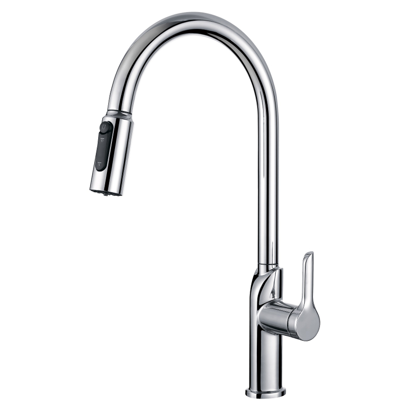 Schlau mattschwarzer Pulldown -Sprühwasserwaschbecken Küchenarmatur