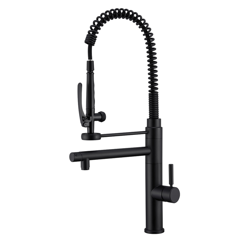 Sly neuer moderner Stil 304 Mattschwarze Küchenarmatur Waschbecken Wasserhahn mit Pull Down