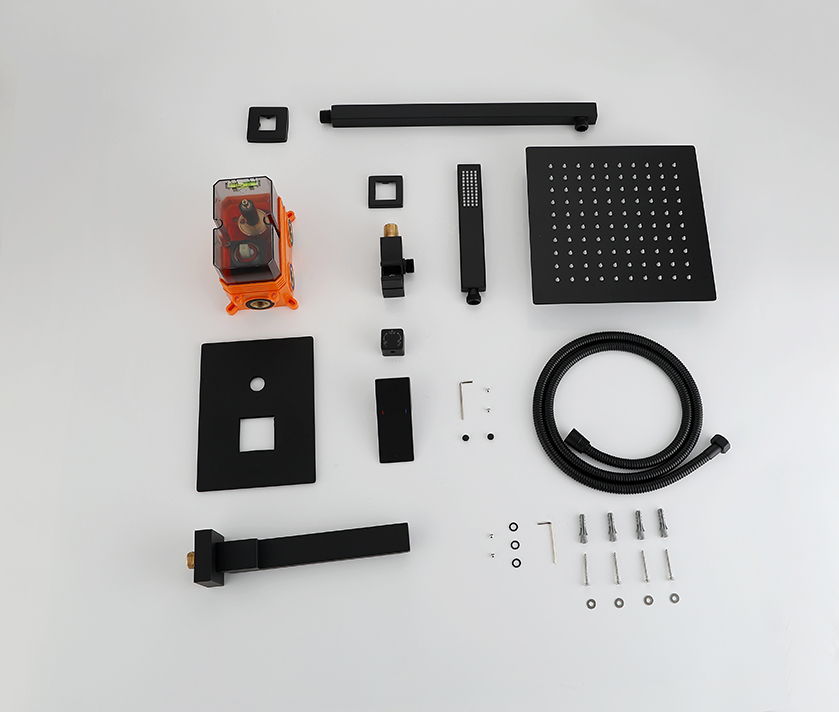 China Black Duschkopf Set 