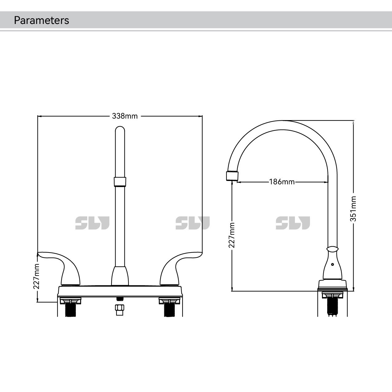 Schwarzer K&uuml;chenarmatur
