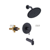 SLY Shower System Duscharmatur-Set aus gebürstetem Gold mit Wannenauslauf (Ventil enthalten) Multifunktions-Duschwannen-Kombination zur Wandmontage