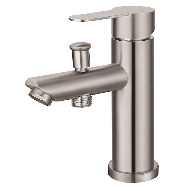 Sly gebürstet Nickel hochwertiger Edelstahl 304 Waschbecken Einer Wasserhahn Wasserhahn für Küchenbad