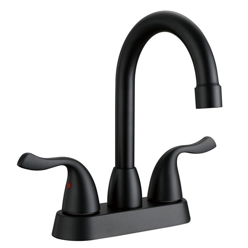Schlaues Messing Matt Black Basin Wasserhahn Kupfer Badezimmer Wasserhahn heißer und kaltes Beckenmixer Taps