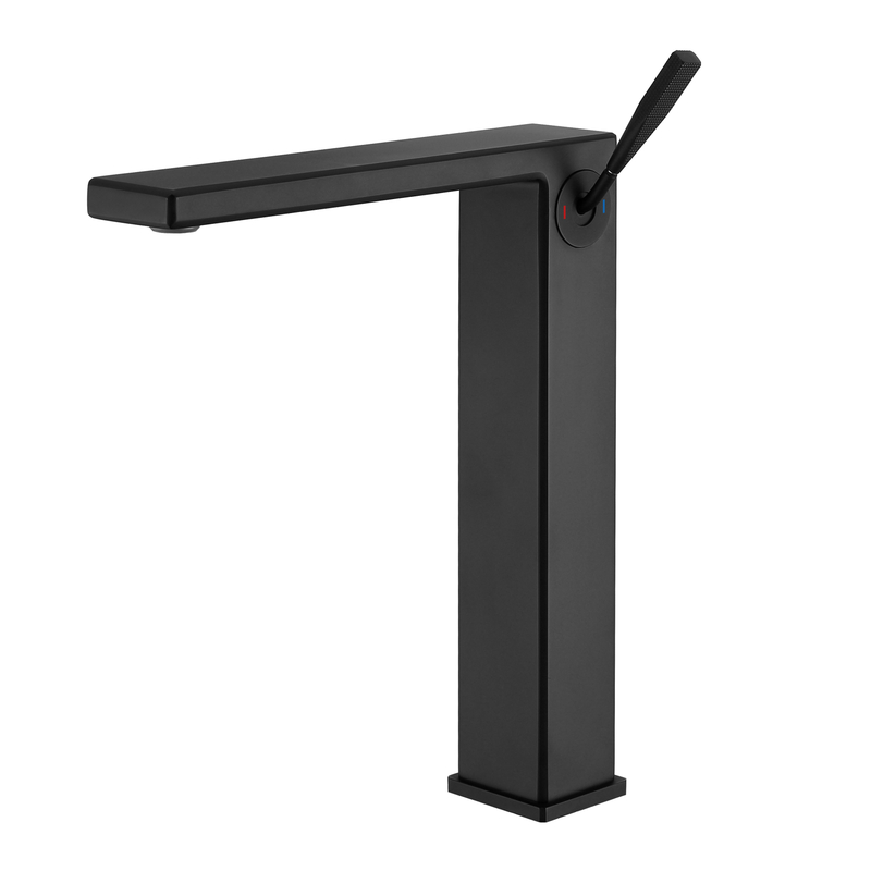 Schlaues Messing Matt Black einzelner Loch Chrom heißes kaltes Wasser Badezimmer Messing Waschbecken Mixer Wasserhahn