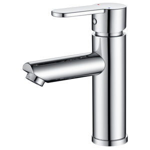 Sly verchromt mattes schwarzes Waschbecken Tap Deck montiert ein Griff Zinkkörper quadratisch hoher Becken Wasserhahn