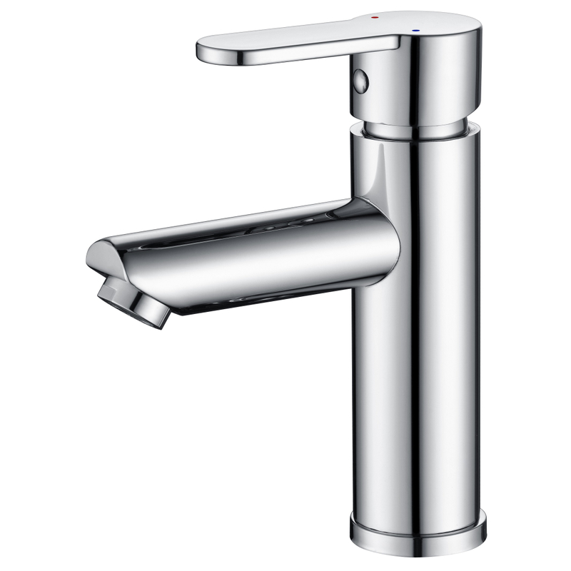 Sly verchromt mattes schwarzes Waschbecken Tap Deck montiert ein Griff Zinkkörper quadratisch hoher Becken Wasserhahn