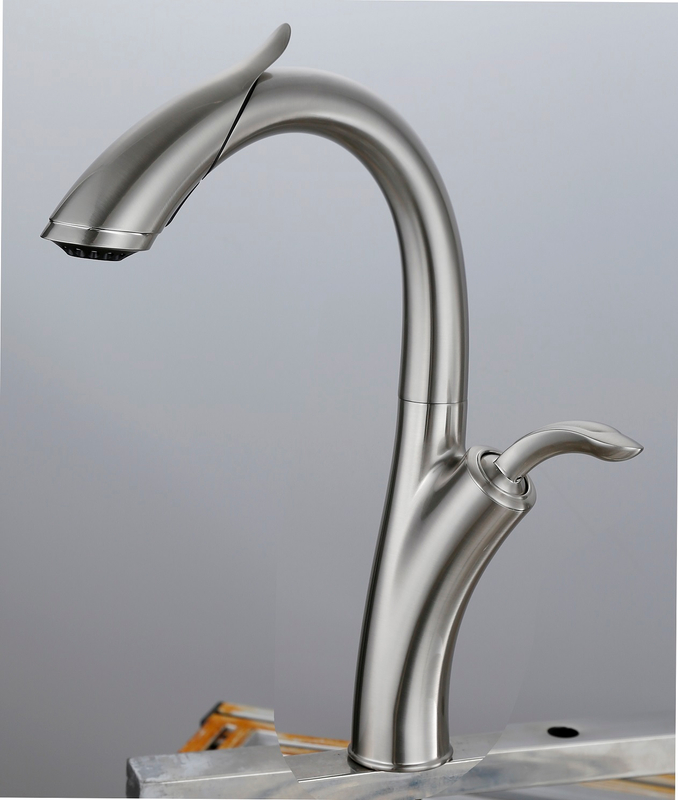 Sly Messing Küche Wasserhahn Kupferwasserhahn Moderne Wasserhähne herausziehen Sprühgerät