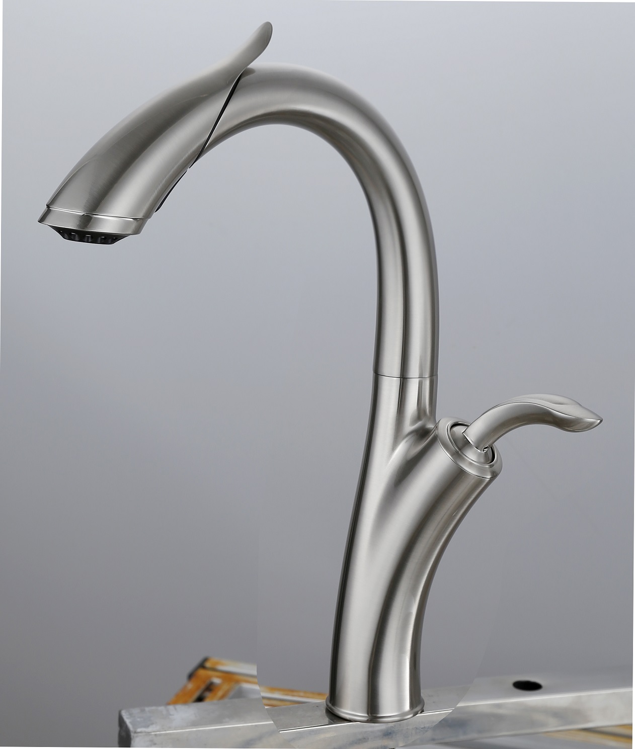 Sly Messing Küche Wasserhahn Kupferwasserhahn Moderne Wasserhähne herausziehen Sprühgerät