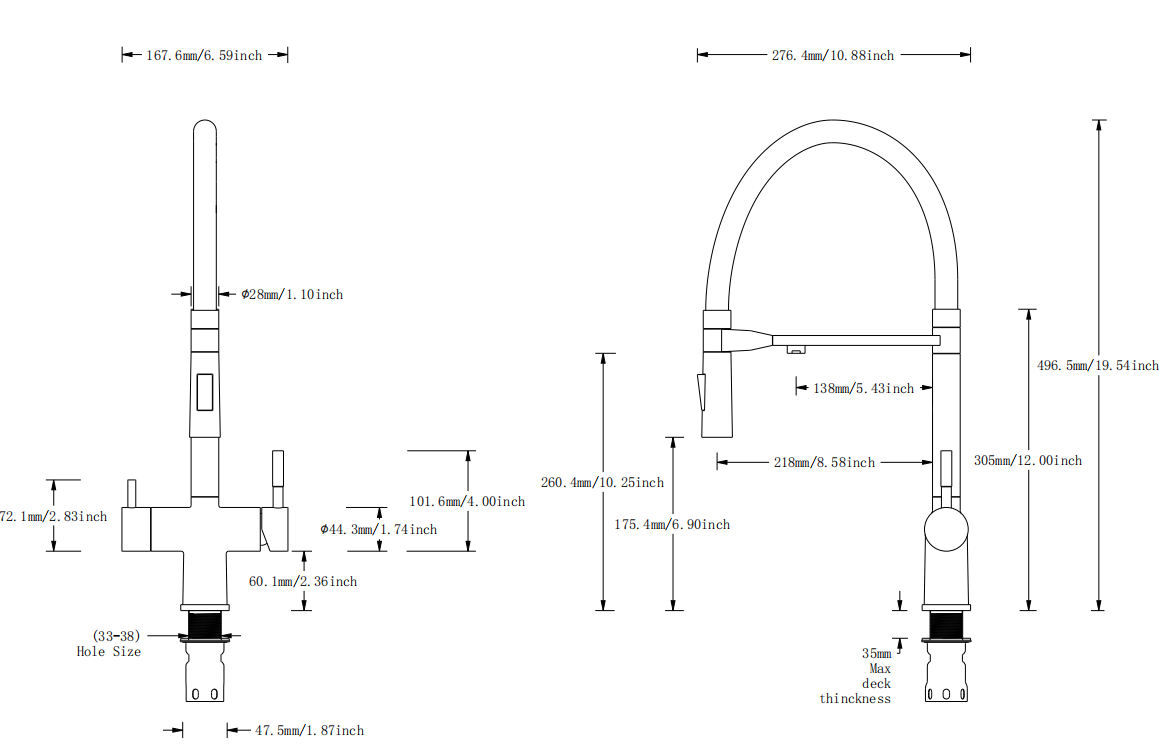 reines Wasser K&uuml;chenarmatur
