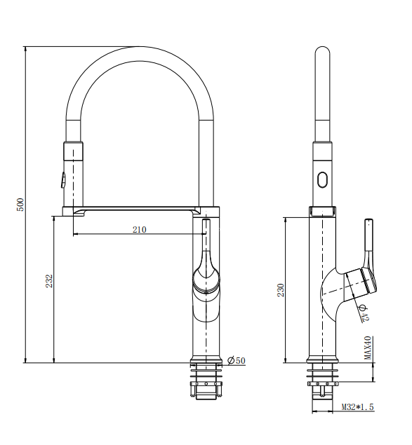 Design Hei&szlig;er Kaltwassermixer K&uuml;chenarmatur heraus