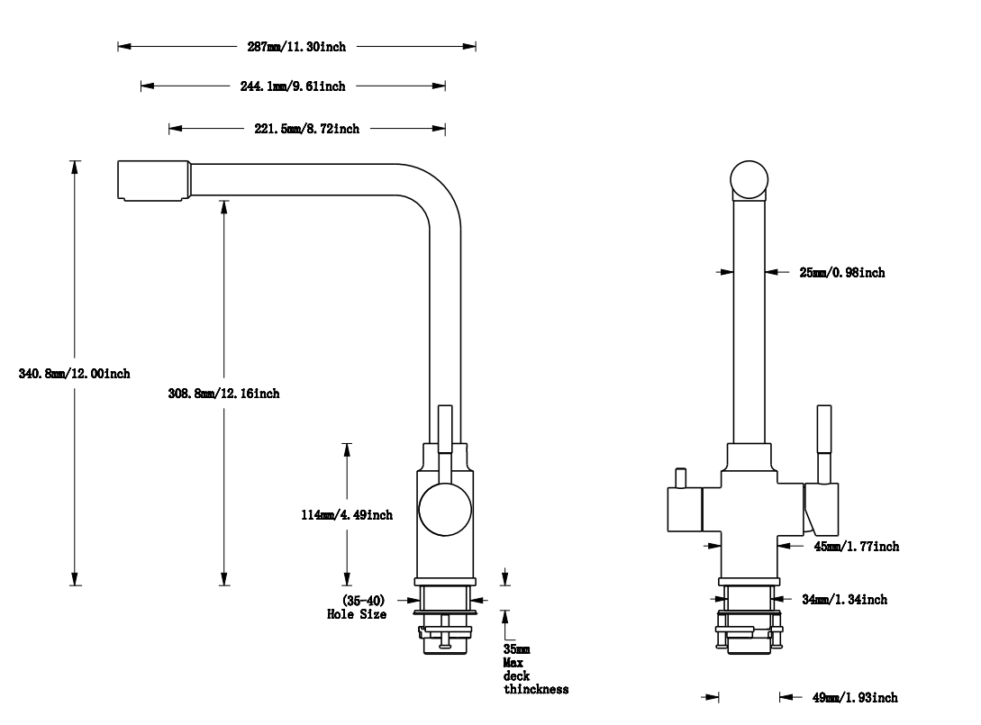 geb&uuml;rstete Messing K&uuml;chenarmatur