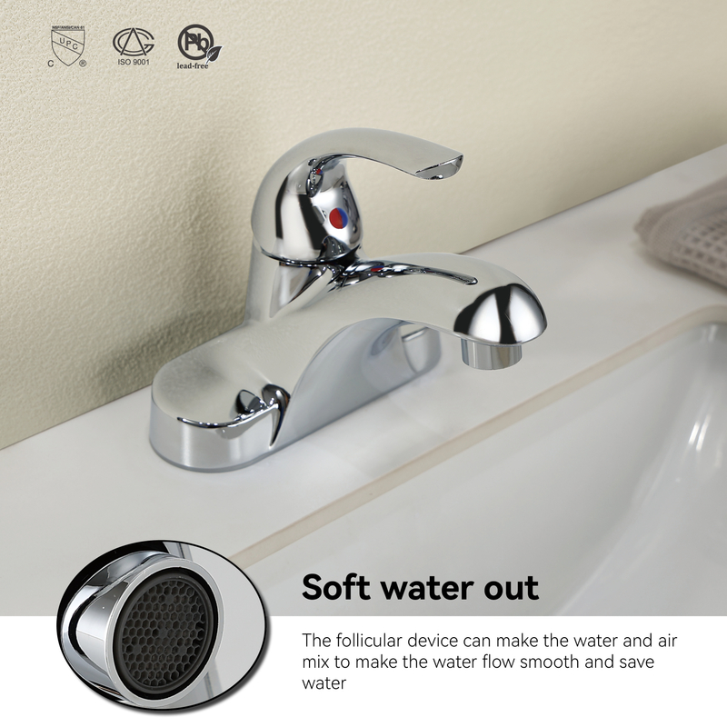 Samliyu Chrom Badezimmer Becken Wasserhahn Tippmischer heißes kaltes Becken Wasserhahnbad und Duschwaschraum Wasserhähne