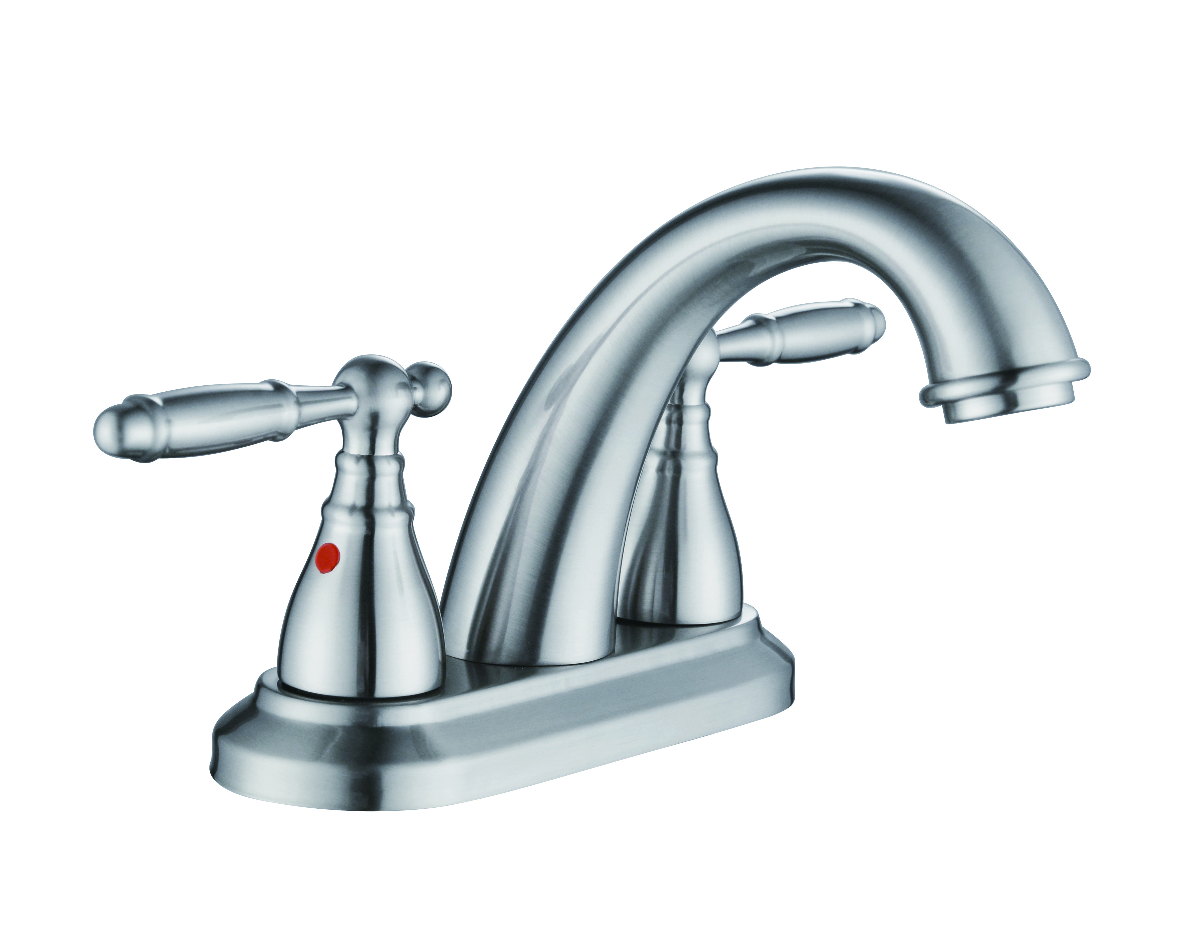 Sly Dual Griff 4-Zoll-Mittel-Wasserhahn-Chrom-Stangen-Badezimmer Wasserhahn