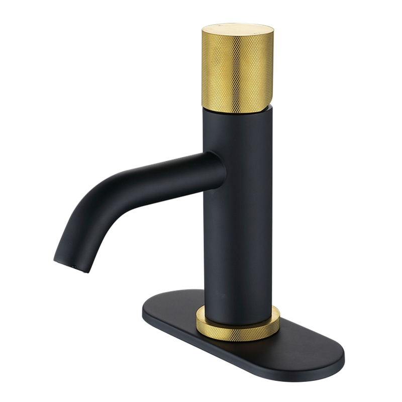Sly Messing gebürstet Gold Wasserfall Spout Mixer Eingrad