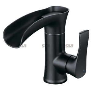 Sly Edelstahl Mattschwarze ein Lochbecken Wasserhahn