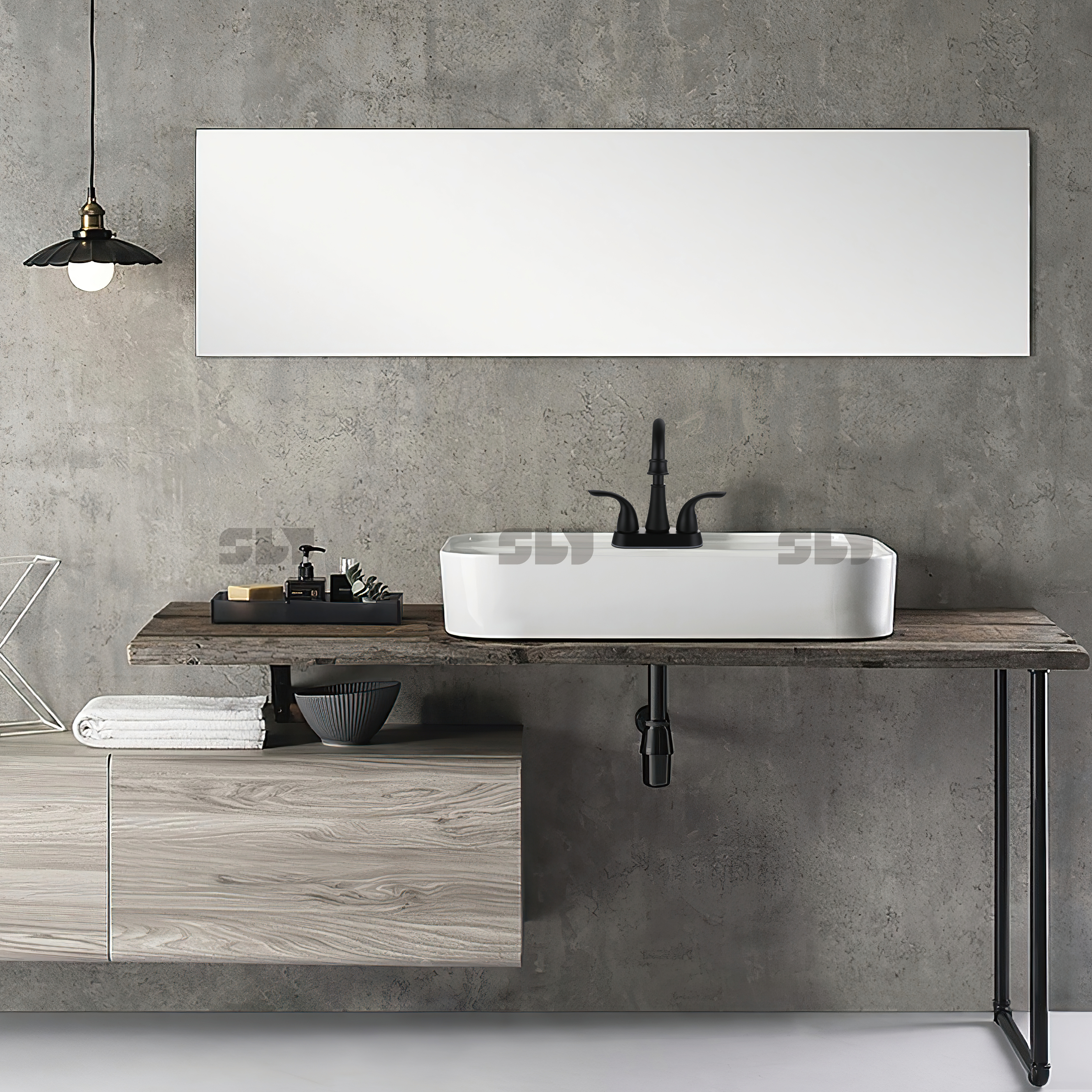 Wasserhahn aus geb&uuml;rstetem Nickel