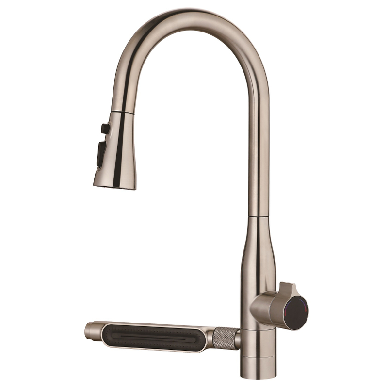 Sly gebürstete Nickel moderne Eingriff Deck montiertes Ausziehen Küchenarmatur