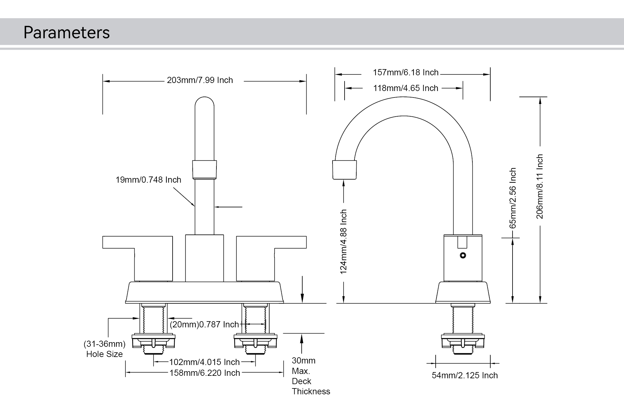 geb&uuml;rstete Messing Badezimmer Wasserhahn