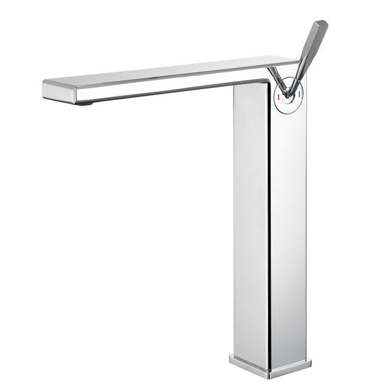 Schlaues Messing Matt Black einzelner Loch Chrom heißes kaltes Wasser Badezimmer Messing Waschbecken Mixer Wasserhahn