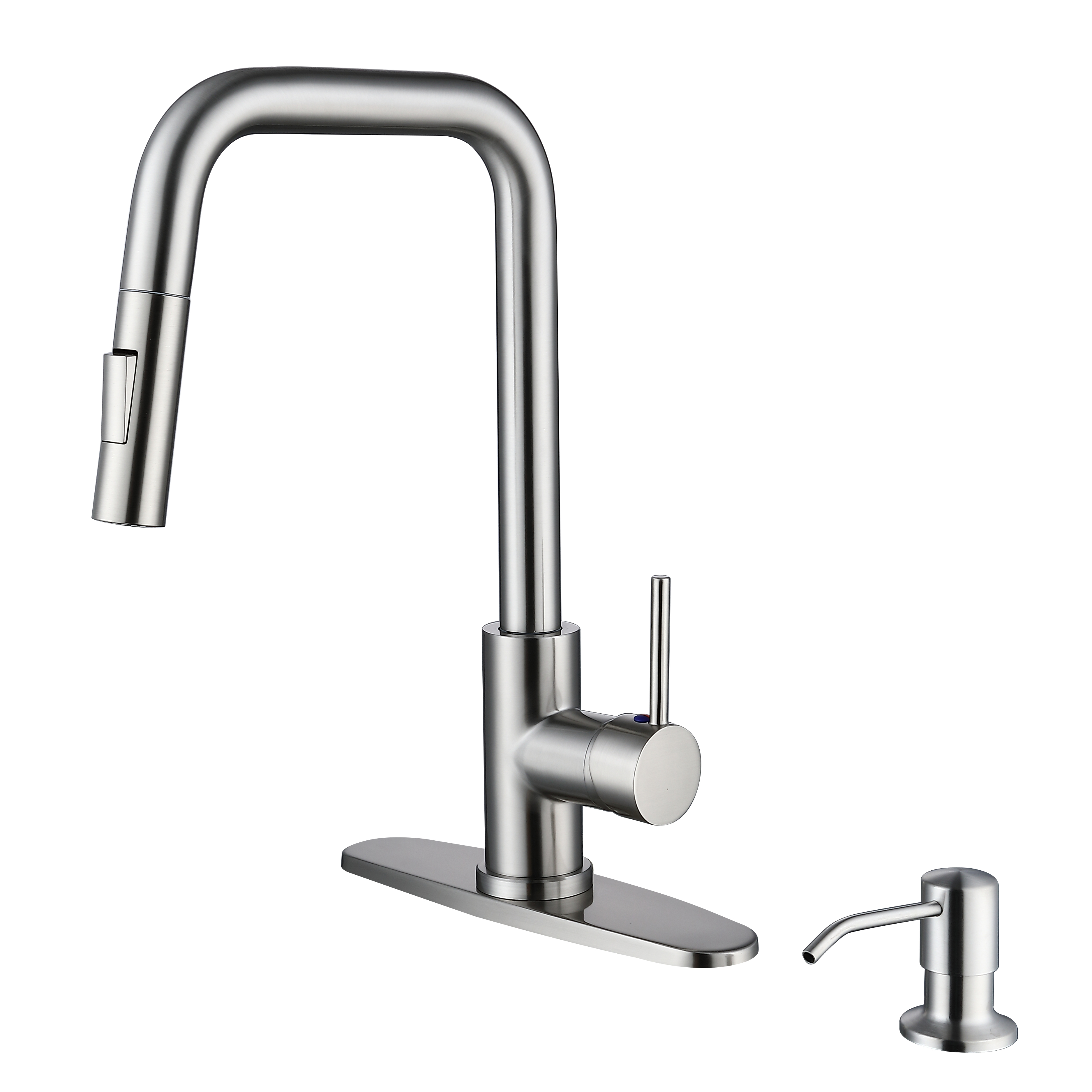 Sly gebürstet Nickel Haushalt heiß und kalte schwarze Ziehküchenspüle Wasserhahn Wasserhahn