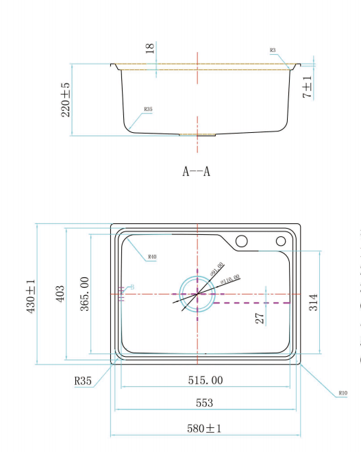 schwarzer K&uuml;che Sp&uuml;le