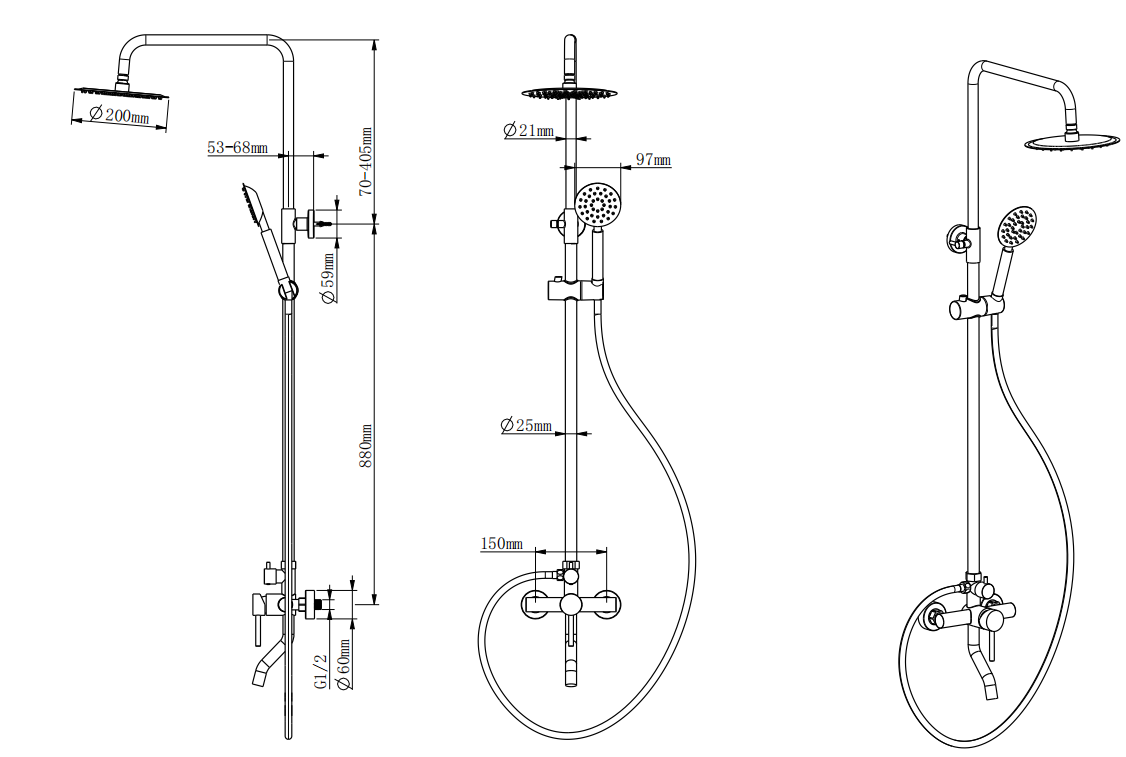  Set 2 Funktion Edelstahl 304 SS Badezimmer 