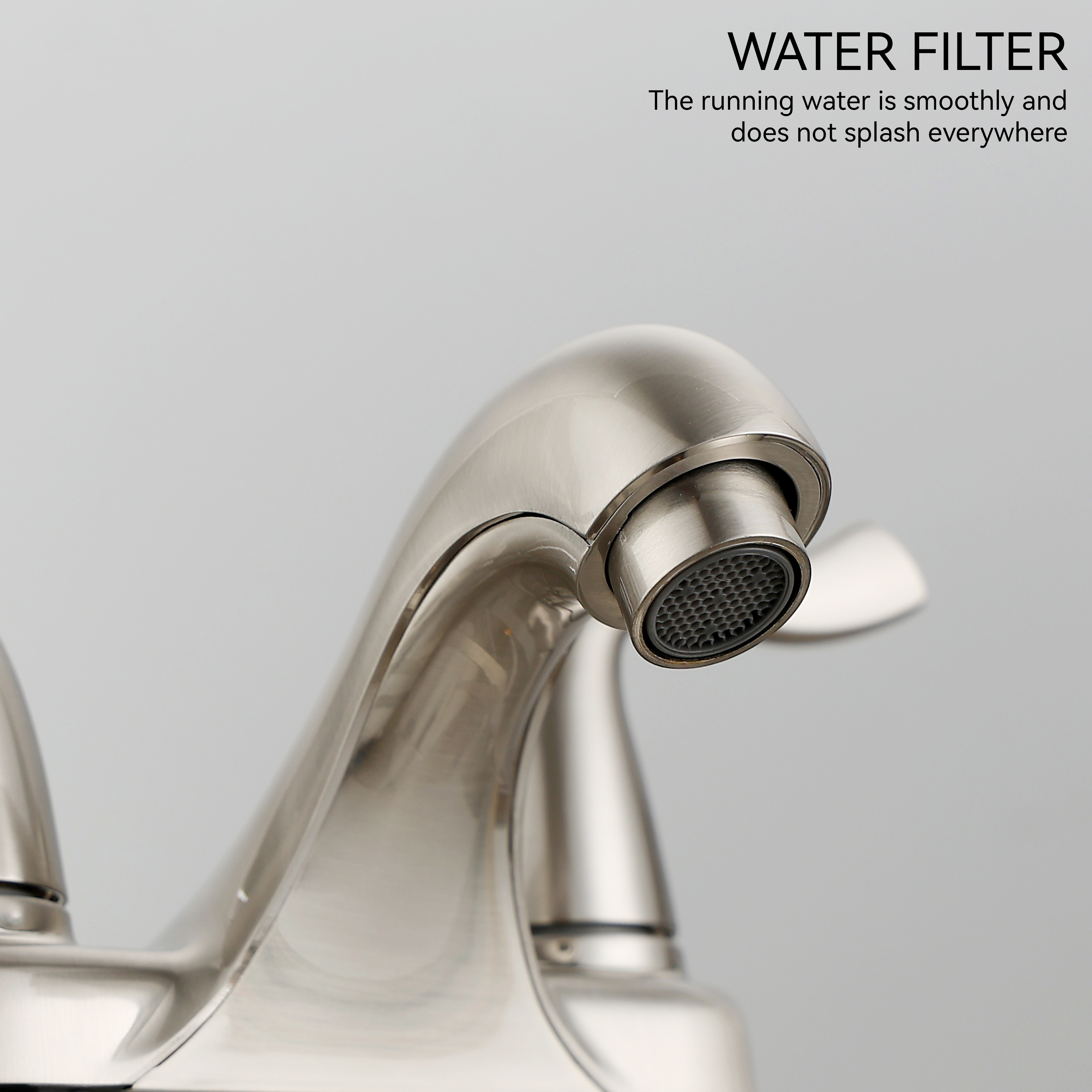 Schlaues Doppelgriff Doppel -Loch -Zentrenset Toilette Wasserhahn Badezimmer 4 Zoll Becken Wasserhahn
