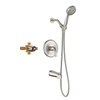 Sly Single Griff Chrome Badezimmer Duschhahn -Set -Kombination mit Wannenauslauf und Ventil